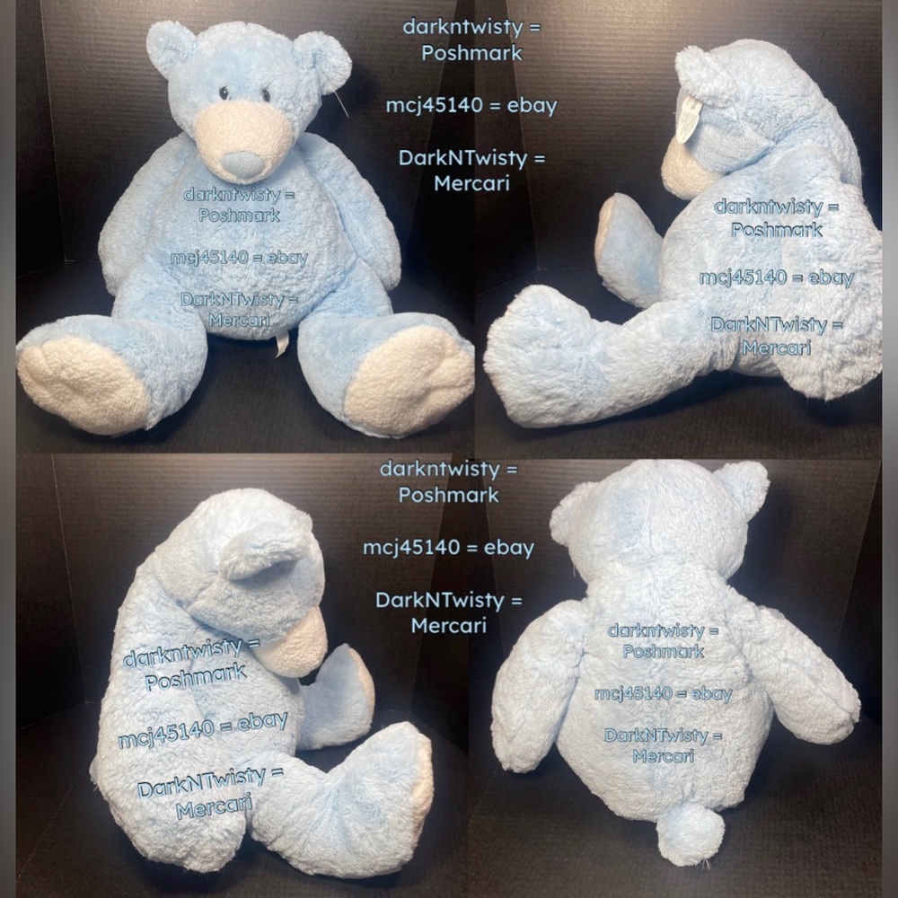 JUMBO RARE VHTF BNWT Mary Meyer Huge Blue Teddy Bear GREAT GIFT - Picture 2 of 16